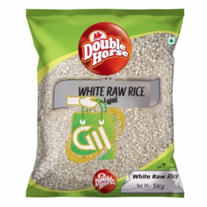 Double Horse White Raw Rice (Pachari) 5 Kg